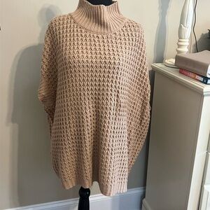 Cozy Knit Turtleneck Sweater - Tan